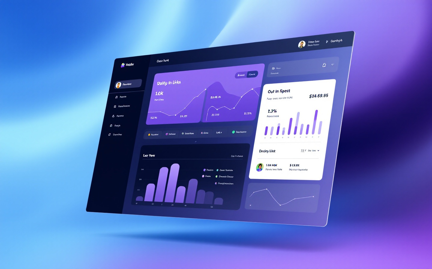 LinkForge dashboard showing real-time click analytics, geographic heat map, and campaign performance charts
